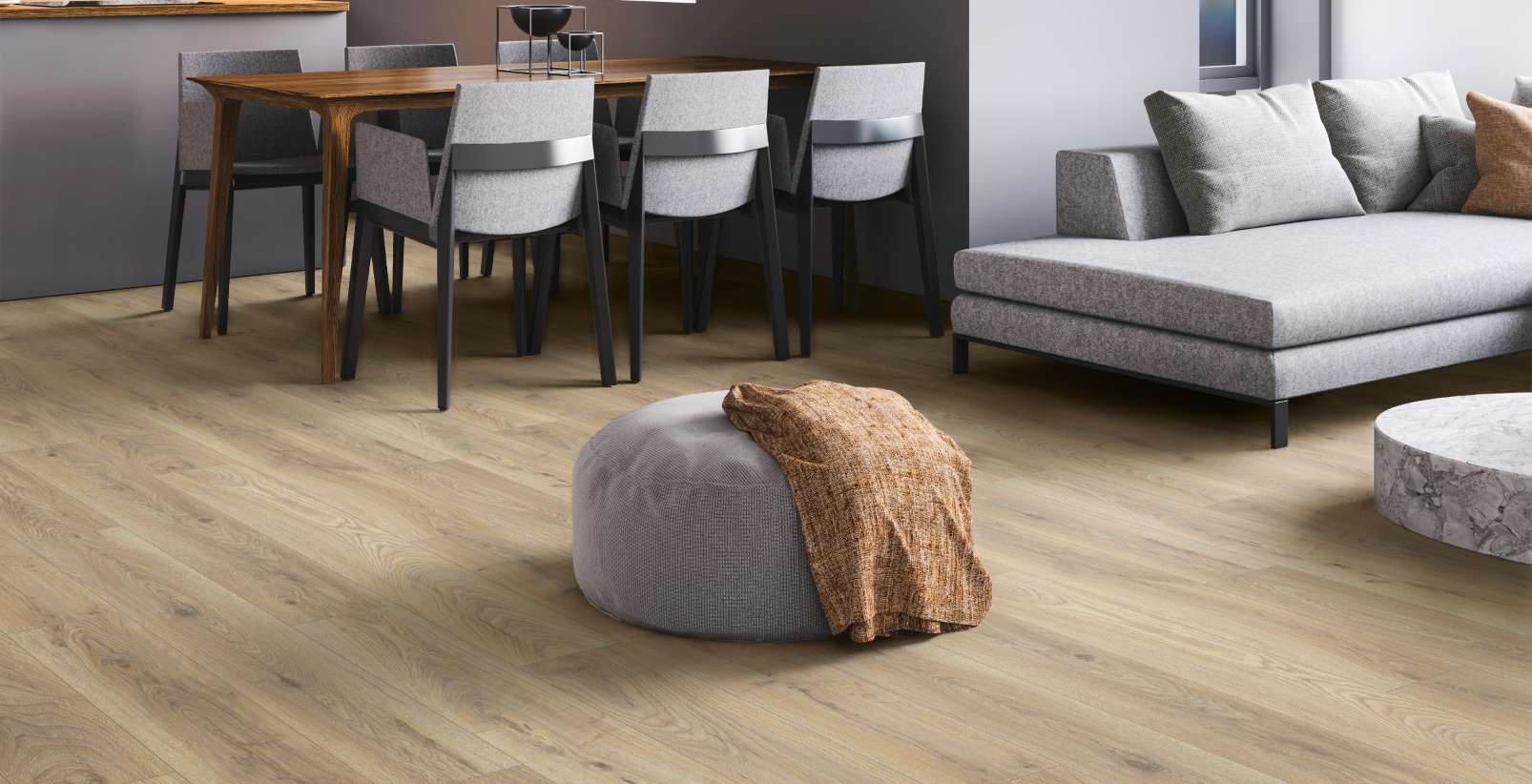 Ashland Oak, HO, 7 mm, Standard Plank - Room Scene