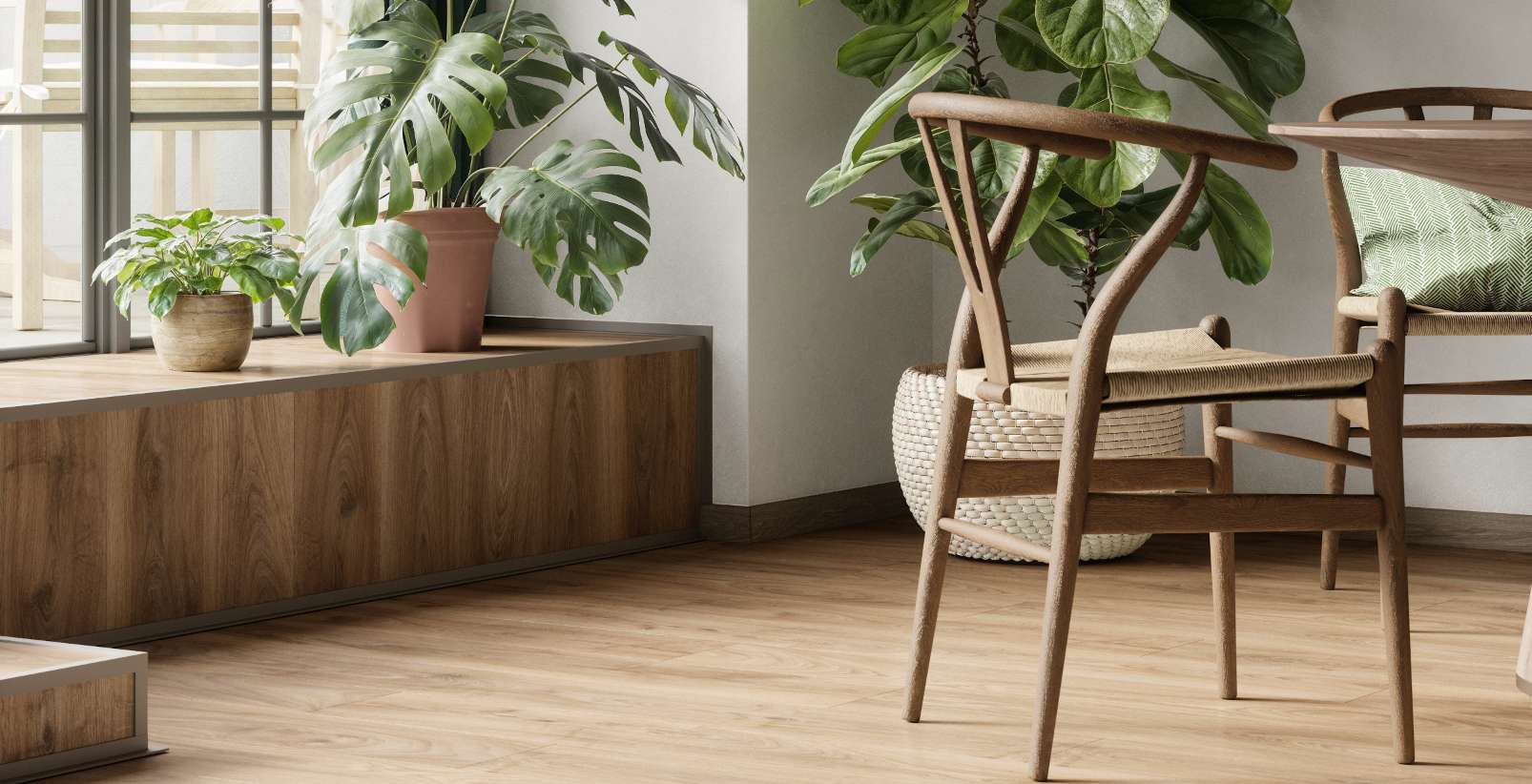 Historic Oak, HO, 9 mm, Standard Plank - Room Scene