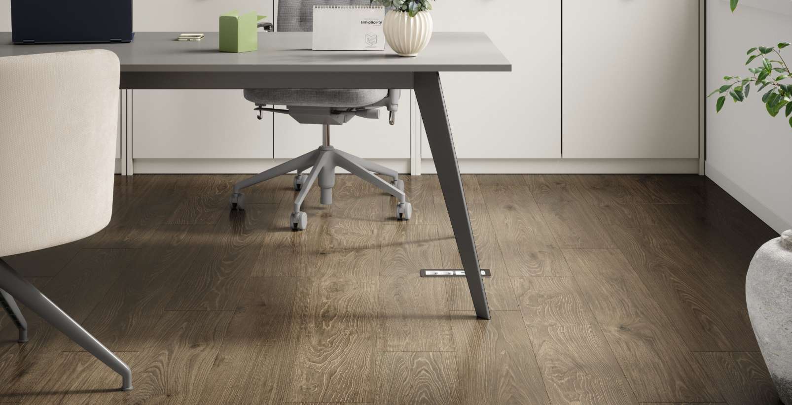 Dark Montanara Oak, MR, 9 mm, Wide Plank - Room Scene