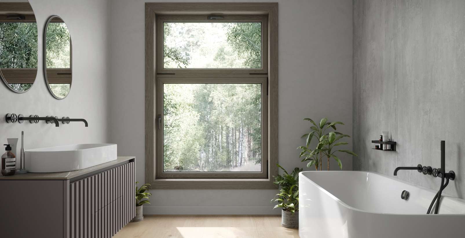 Straw Villa Rica Oak, FN, 6 mm, Wide Plank - Room Scene