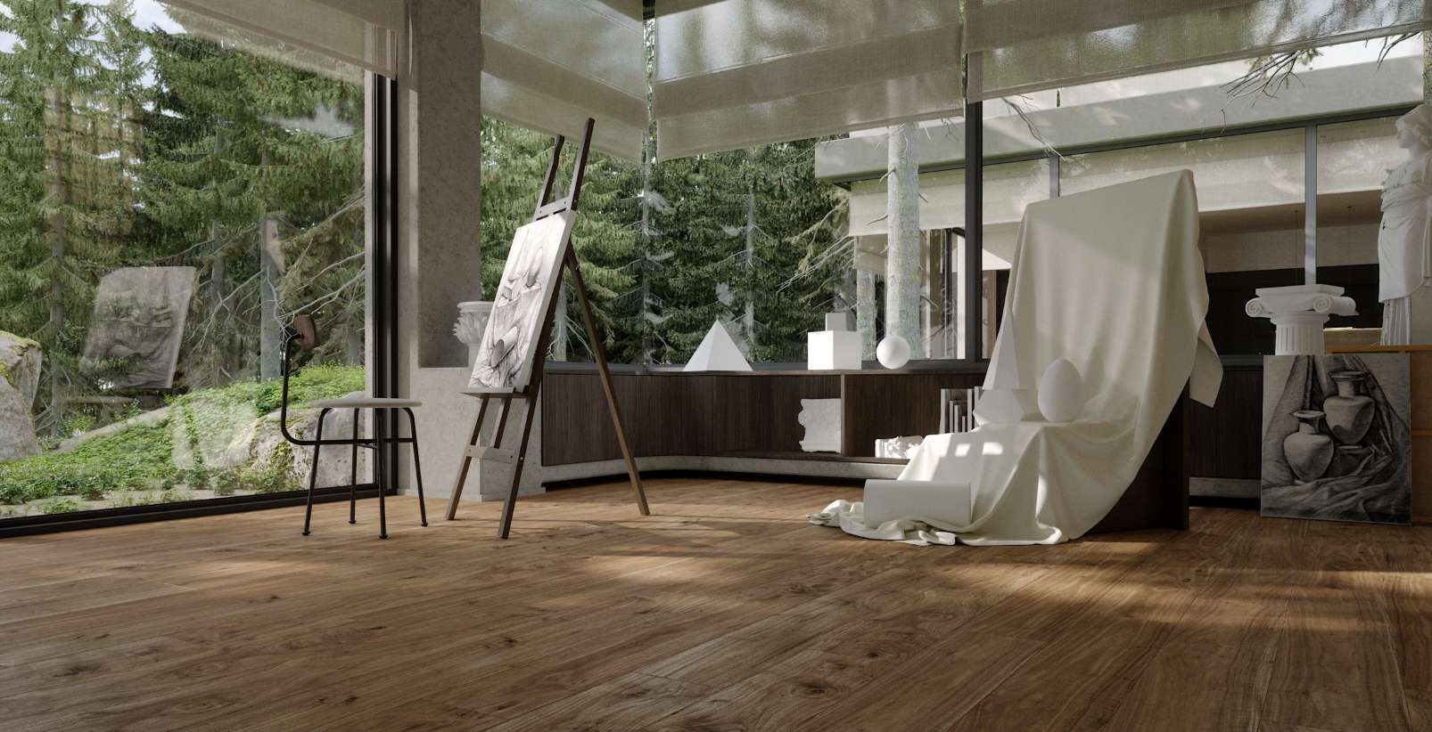 Cadenza Walnut, SE, 6 mm, Standard Plank - Room Scene