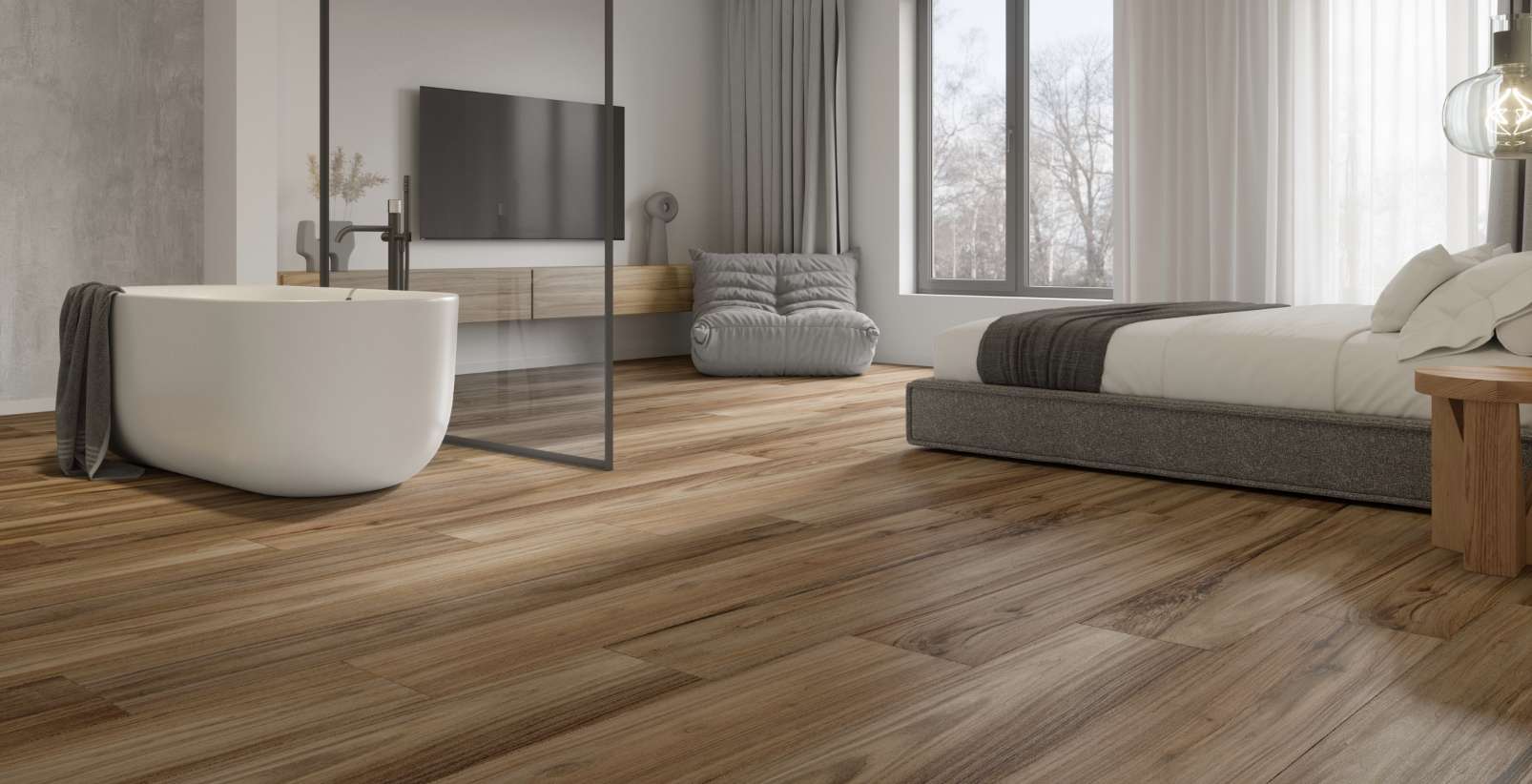 Smoked Luna Walnut, SE, 6 mm, Long Plank - Room Scene