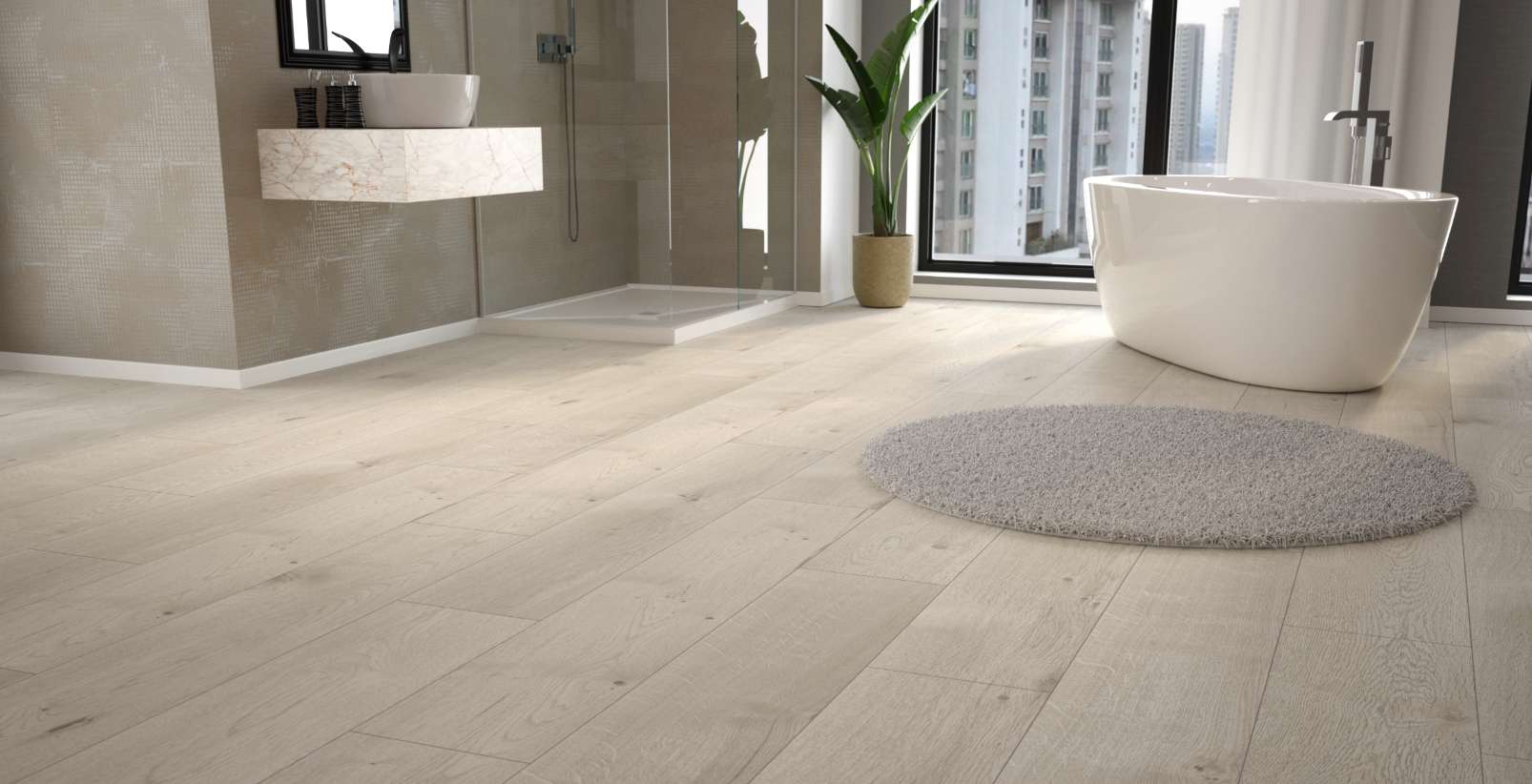 Pebble Richelieu Oak, MW, 6 mm, Wide Plank - Room Scene