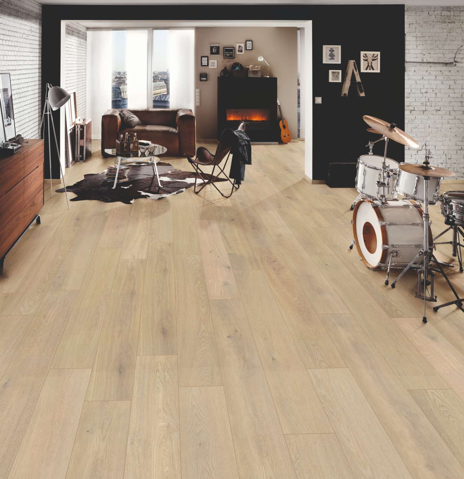 Sand Ribera Oak, RR, 10 mm, Standard Plank - Room Scene