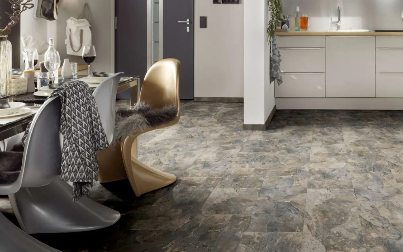 Pewter Slate, OS, 8 mm, Tile - Room Scene