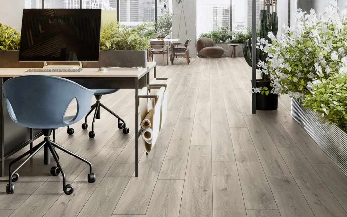 Silverdale Oak, HO, 8 mm, Standard Plank - Room Scene