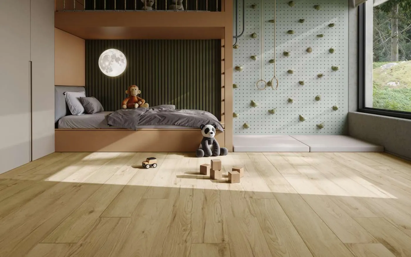 Honey Ribera Oak, RR, 13 mm, Wide Plank - Room Scene