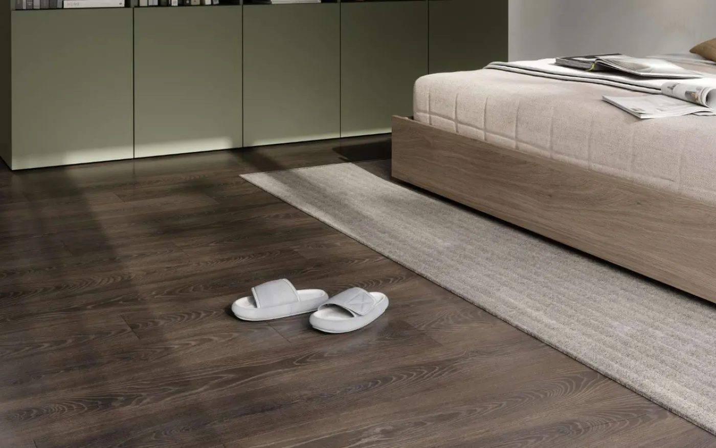 Espresso Carpenter Oak, CM, 8 mm, Standard Plank - Room Scene