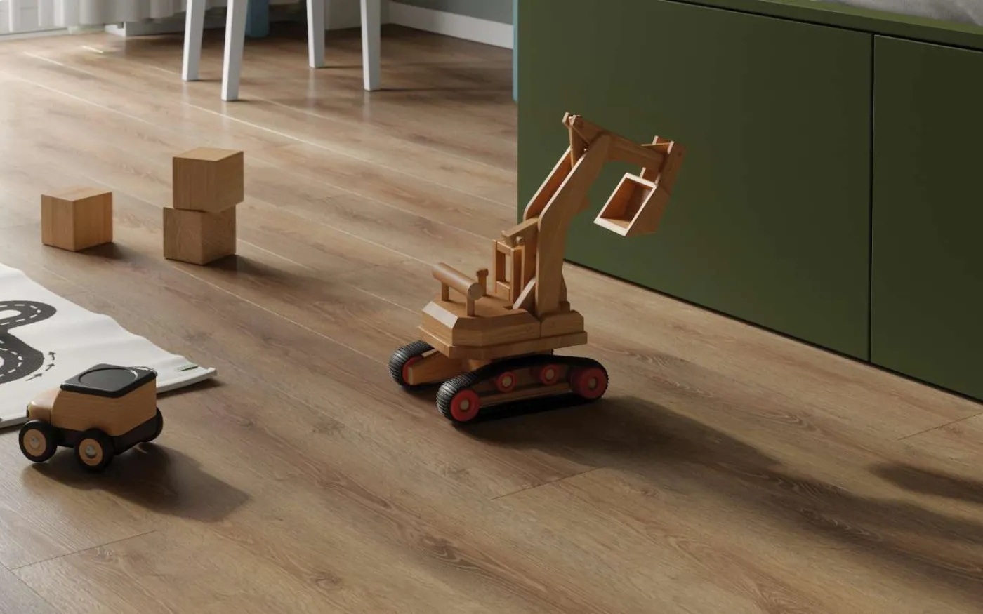 Clearwater Oak, GT, 8 mm, Standard Plank - Room Scene