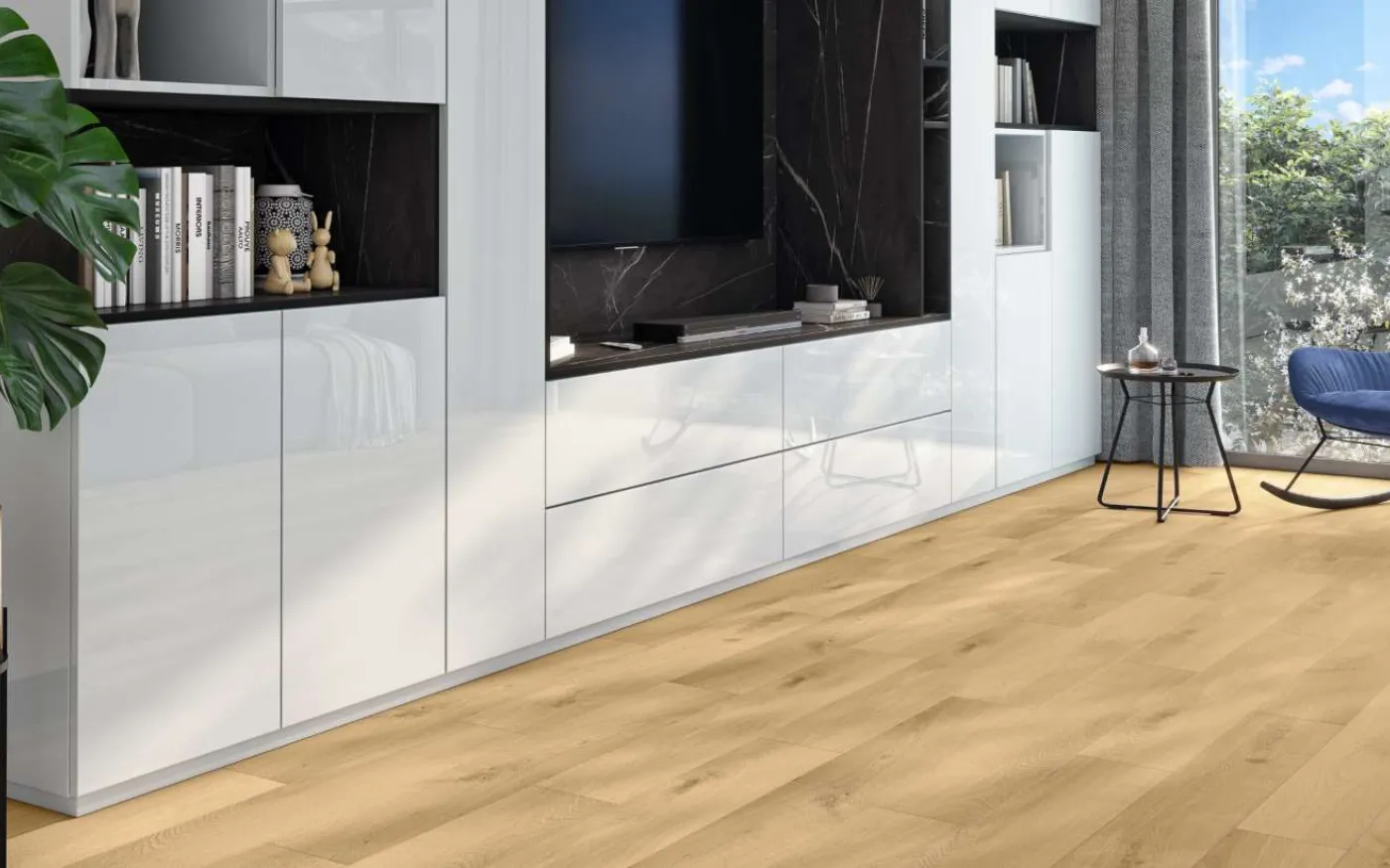 Linen Cortado Oak, MW, 6 mm, Standard Plank - Room Scene