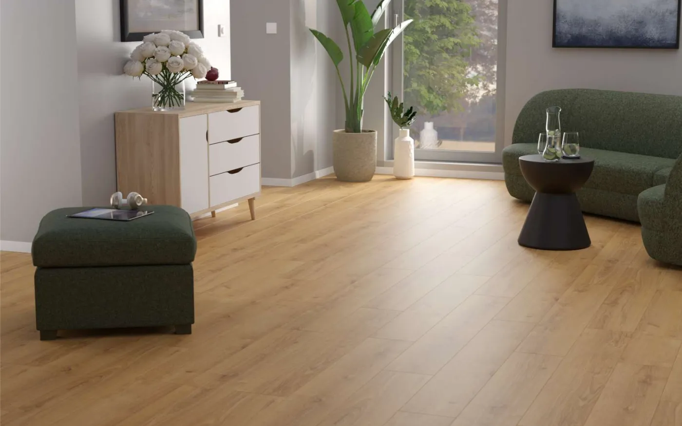 Old Camberwick Oak, MW, 8 mm, Standard Plank - Room Scene