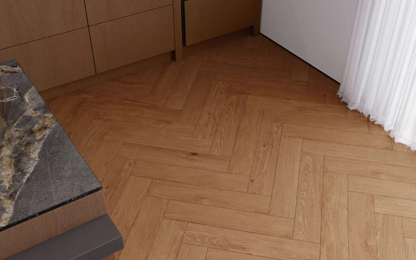 Smoked Montanara Oak, MR, 9 mm, Wide Plank - Room Scene
