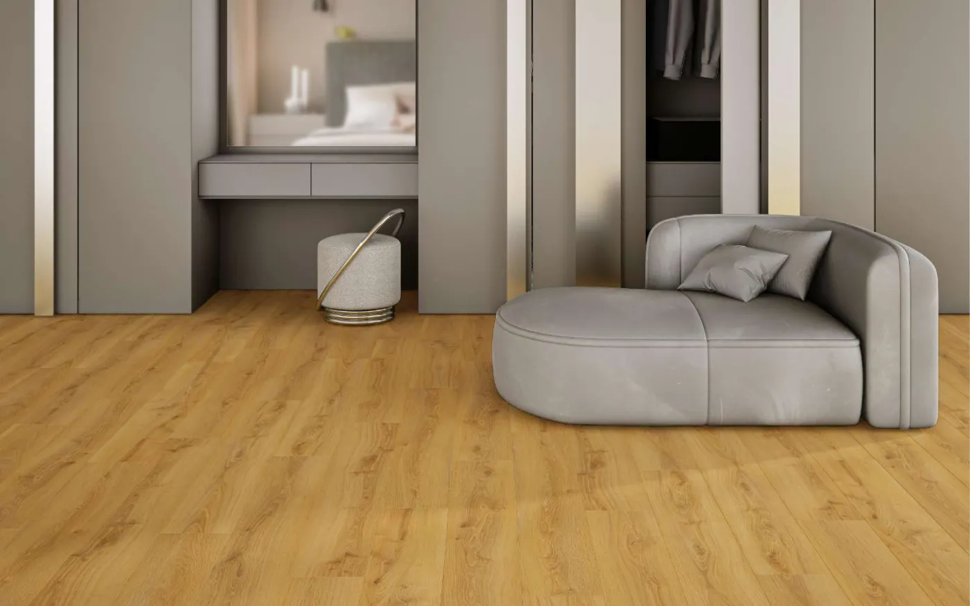 Antique Parioli Oak, MW, 8 mm, Standard Plank - Room Scene