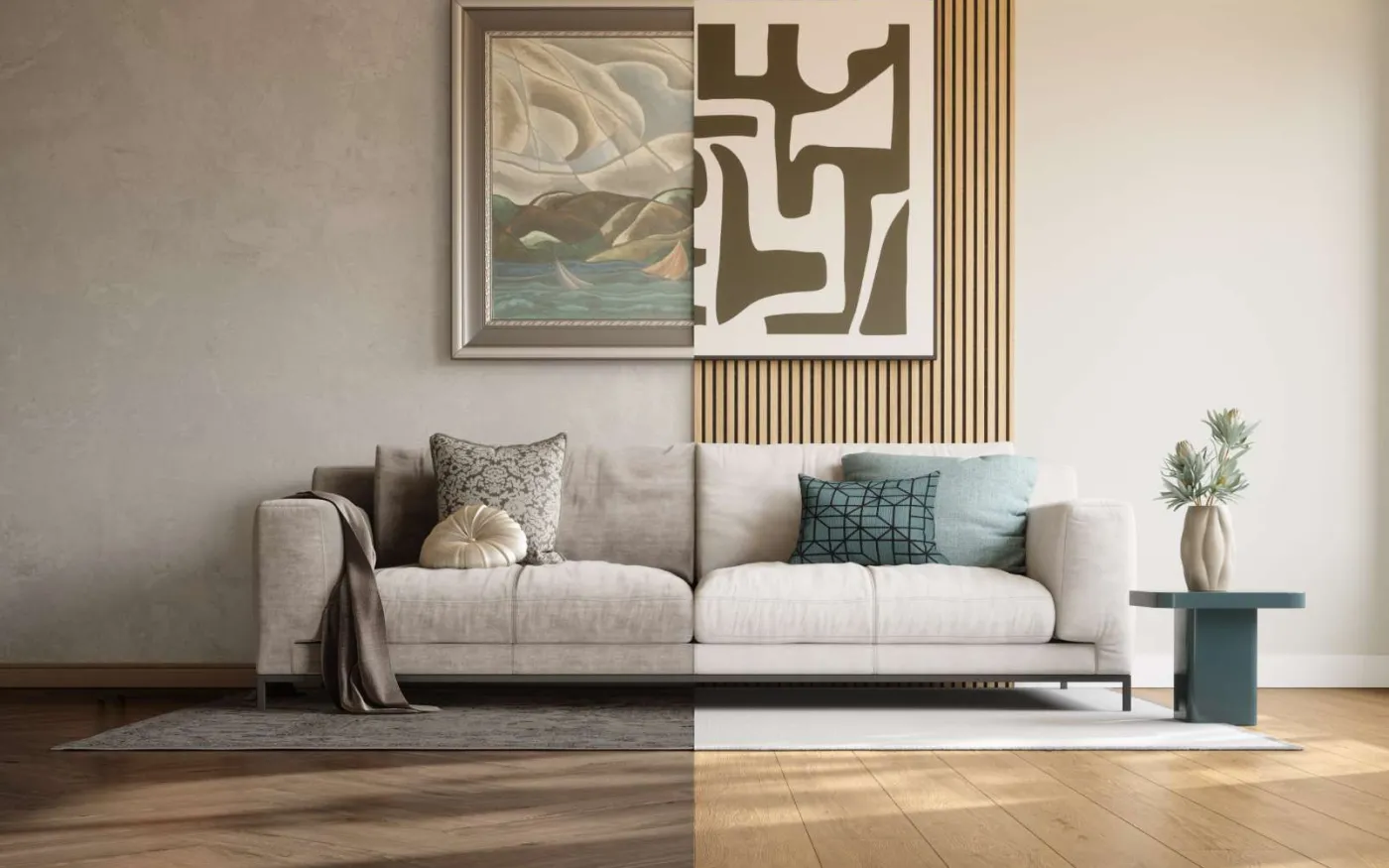 Dark Montanara Oak, MR, 9 mm, Herringbone - Room Scene