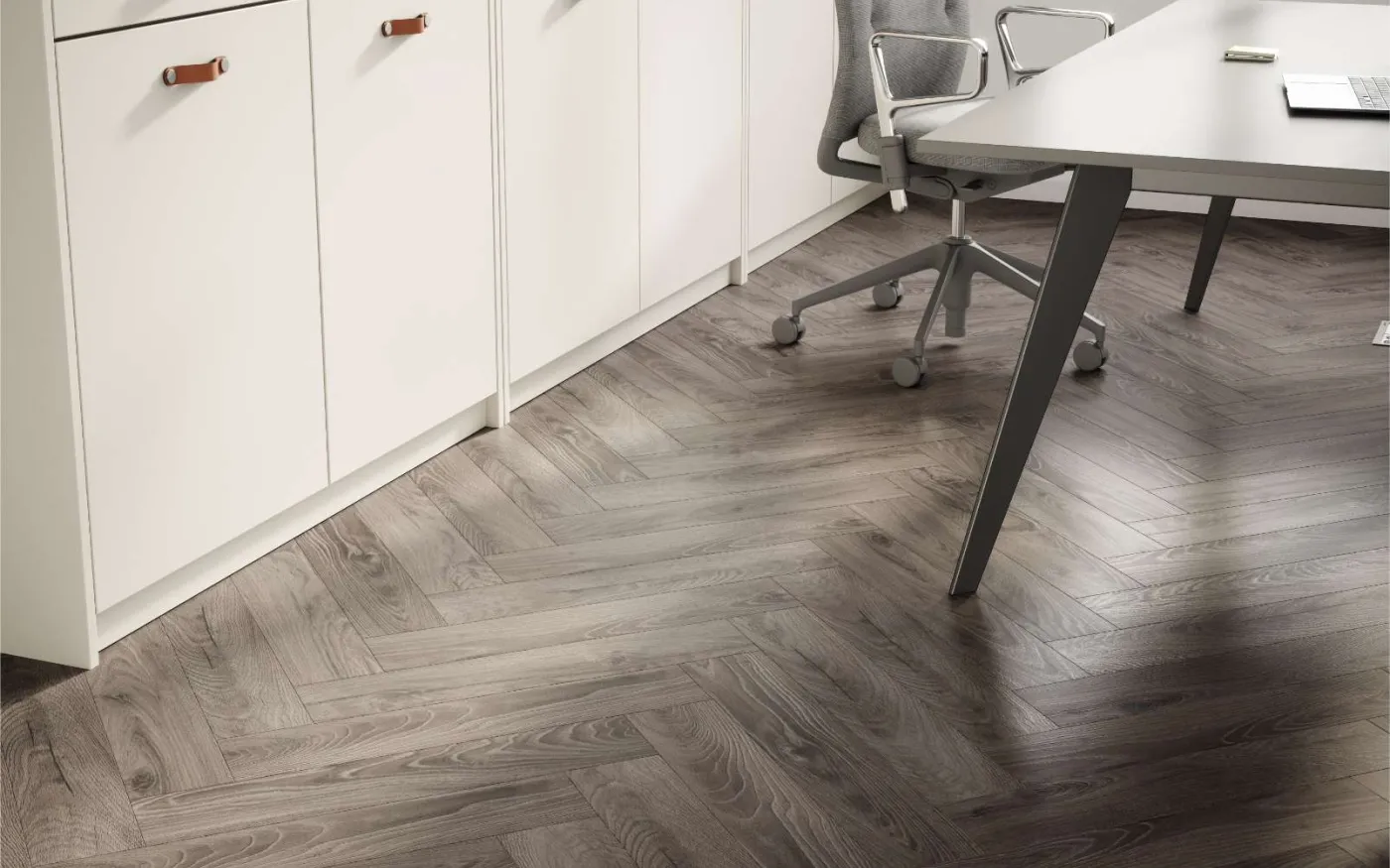Rutherford Oak, CM, 8 mm, Herringbone - Room Scene